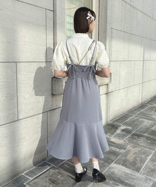 F i.n.t（フィント）の「ダブルリボンマーメイドキャミワンピース/fint（ワンピース・レディース・チャコール/ラベンダー・FREE）」の19枚目の写真