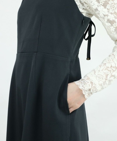 F i.n.t（フィント）の「ダブルリボンマーメイドキャミワンピース/fint（ワンピース・レディース・チャコール/ラベンダー・FREE）」の4枚目の写真