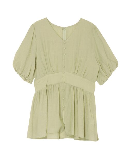 LAGUNAMOON（ラグナムーン）の「テクスチャーウエストマークブラウス（シャツ/ブラウス・レディース・ホワイト/ミント・FREE）」の2枚目の写真