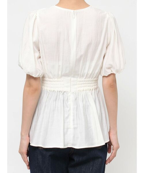 LAGUNAMOON（ラグナムーン）の「テクスチャーウエストマークブラウス（シャツ/ブラウス・レディース・ホワイト/ミント・FREE）」の6枚目の写真