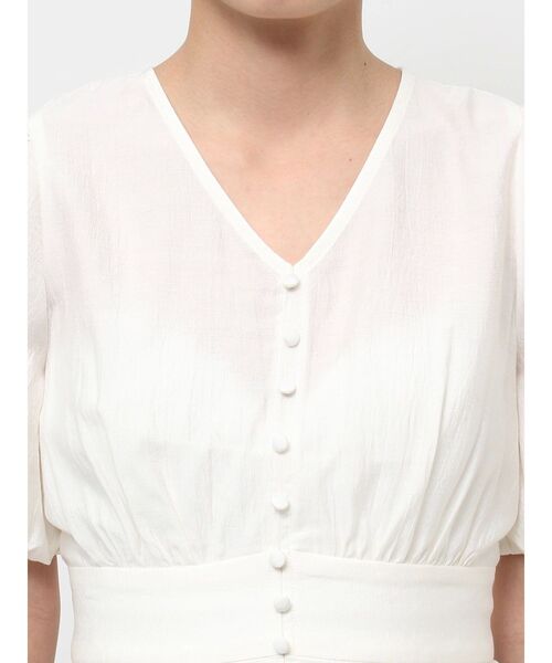 LAGUNAMOON（ラグナムーン）の「テクスチャーウエストマークブラウス（シャツ/ブラウス・レディース・ホワイト/ミント・FREE）」の5枚目の写真