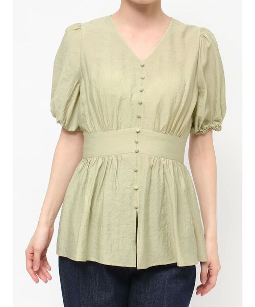 LAGUNAMOON（ラグナムーン）の「テクスチャーウエストマークブラウス（シャツ/ブラウス・レディース・ホワイト/ミント・FREE）」の14枚目の写真