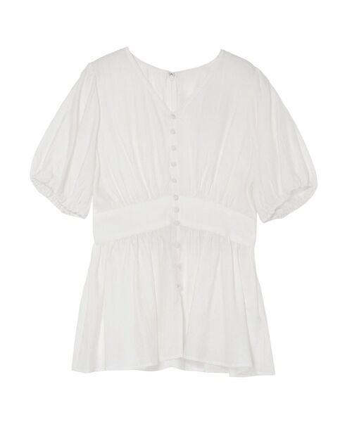 LAGUNAMOON（ラグナムーン）の「テクスチャーウエストマークブラウス（シャツ/ブラウス・レディース・ホワイト/ミント・FREE）」の17枚目の写真