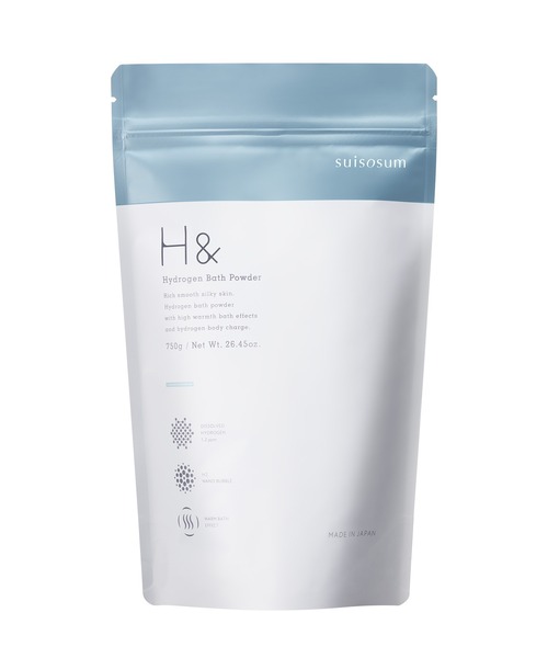 H&(ビューティー)(アッシュアンド(ビューティー))の「H& アッシュアンド 入浴剤 高濃度水素 炭酸 750g (30回分) 国産 計量スプーン入り(入浴剤・バスケア・レディース・その他・ONE SIZE)」の1枚目の写真