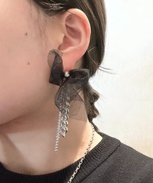 amplis（アンプリス）の「チュールリボンピアス/merry（ピアス（両耳用））」