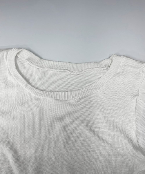 Miniministore(ミニミニストア)の「ニットブラウス 異素材 韓国風トップス(シャツ/ブラウス・レディース・ブラック/ホワイト・FREE)」の12枚目の写真