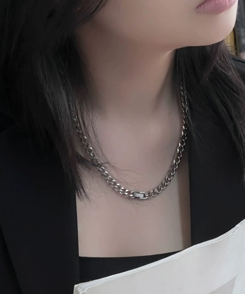 A‘gem 9（エージェムナイン）の「A'GEM/9 × .kom 『KANSAI STUDIO/カンサイスタジオ』シンプルチェーンネックレス（ネックレス・レディース・シルバー・FREE）」の5枚目の写真