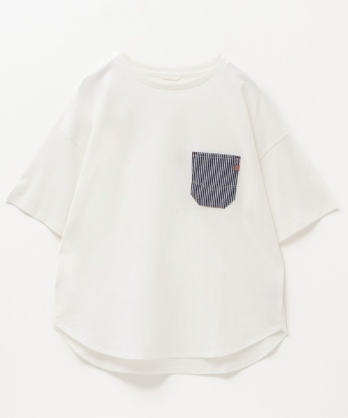 EDWIN(エドウィン)の「C17 DENIMPOCKET ROUND TEE cotton100(Tシャツ/カットソー・レディース・ホワイト/ベージュ/ブラック/ホワイト系その他・L/M)」の8枚目の写真