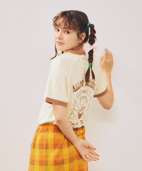 anoco no oheya（アノコノオへヤ）の「bowlin gringer T（Tシャツ/カットソー・レディース・ネイビー/ブラウン/カーキ・FREE）」の4枚目の写真