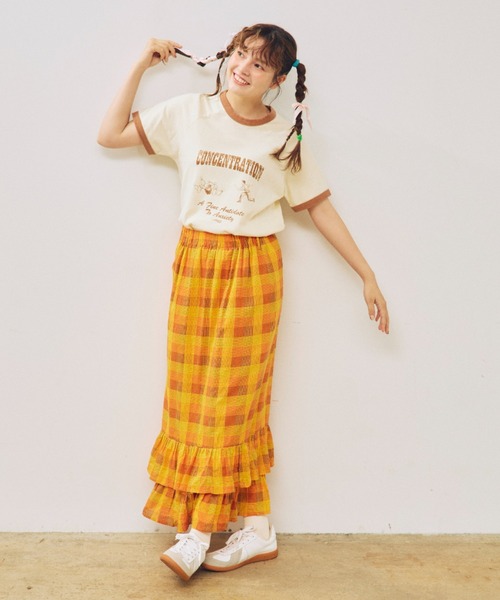 anoco no oheya（アノコノオへヤ）の「bowlin gringer T（Tシャツ/カットソー・レディース・ネイビー/ブラウン/カーキ・FREE）」の10枚目の写真