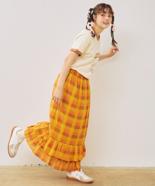 anoco no oheya（アノコノオへヤ）の「bowlin gringer T（Tシャツ/カットソー・レディース・ネイビー/ブラウン/カーキ・FREE）」の11枚目の写真