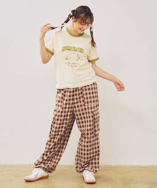 anoco no oheya（アノコノオへヤ）の「bowlin gringer T（Tシャツ/カットソー・レディース・ネイビー/ブラウン/カーキ・FREE）」の15枚目の写真