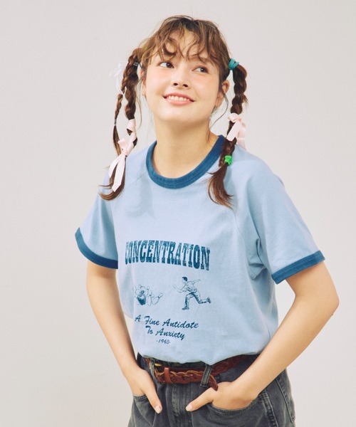 anoco no oheya（アノコノオへヤ）の「bowlin gringer T（Tシャツ/カットソー・レディース・ネイビー/ブラウン/カーキ・FREE）」の18枚目の写真