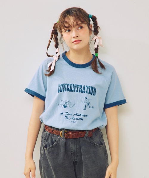 anoco no oheya（アノコノオへヤ）の「bowlin gringer T（Tシャツ/カットソー・レディース・ネイビー/ブラウン/カーキ・FREE）」の19枚目の写真