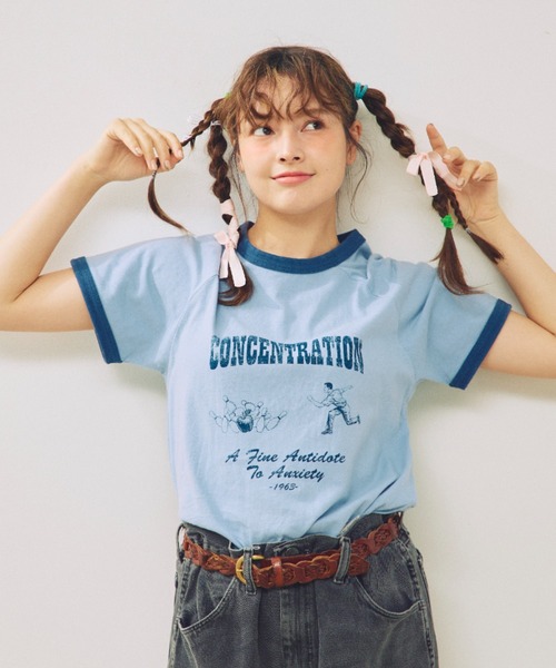 anoco no oheya（アノコノオへヤ）の「bowlin gringer T（Tシャツ/カットソー・レディース・ネイビー/ブラウン/カーキ・FREE）」の20枚目の写真