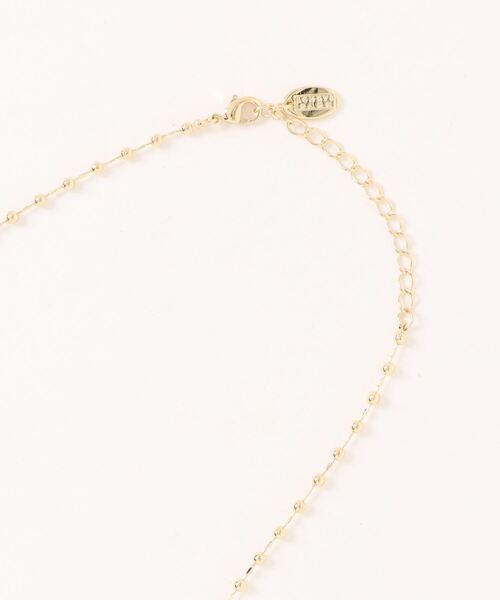 LOWRYS FARM（ローリーズファーム）の「フラワーガラスネックレス 117829（ネックレス・レディース・クリア/イエロー・FREE）」の3枚目の写真