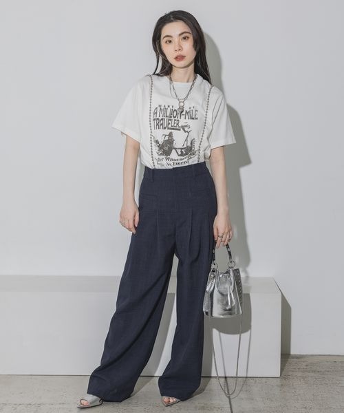 JEANASIS(ジーナシス)の「ビンテージROCK SS TEE/126002(Tシャツ/カットソー・レディース・グレー/チャコールグレー/ホワイト/ピンク/ブラック/ホワイト系その他・MEDIUM/LARGE)」の10枚目の写真