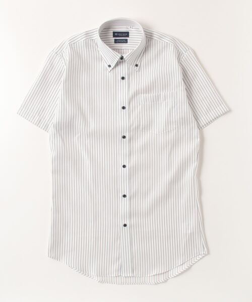 TOKYO SHIRTS（トウキョウシャツ）の「超形態安定ノーアイロン ドゥエボットーニ 半袖ビジネスワイシャツ（ビジネスシャツ・メンズ・ブルー・首回り43cm/首回り42cm/首回り41cm/首回り39cm/首回り37cm）」の5枚目の写真