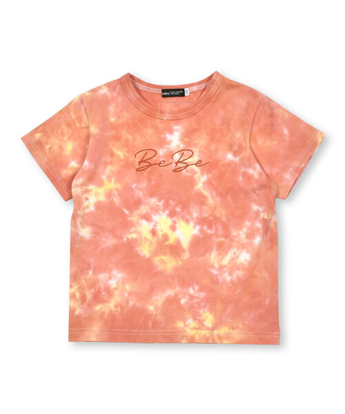 【セール】タイダイ柄ロゴ刺しゅう半袖Tシャツ(90~150cm)（Tシャツ/カットソー）｜BeBe（ベベ）