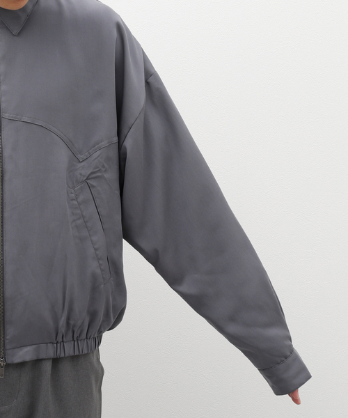 【極美品】モニタリー ウエスタンドリズリージャケット ギャバジン ダブルジッパー 極美品】モニタリー ウエスタンドリズリージャケット ギャバジン