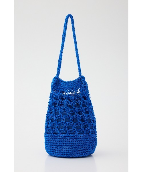 RODEO CROWNS WIDE BOWL（ロデオクラウンズワイドボウル）の「メタリック編み込みバッグ（ハンドバッグ・レディース・ブルー/シルバー/マルチ・FREE）」の4枚目の写真