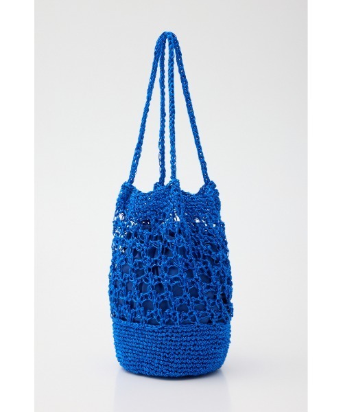 RODEO CROWNS WIDE BOWL（ロデオクラウンズワイドボウル）の「メタリック編み込みバッグ（ハンドバッグ・レディース・ブルー/シルバー/マルチ・FREE）」の5枚目の写真