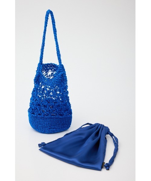 RODEO CROWNS WIDE BOWL（ロデオクラウンズワイドボウル）の「メタリック編み込みバッグ（ハンドバッグ・レディース・ブルー/シルバー/マルチ・FREE）」の9枚目の写真