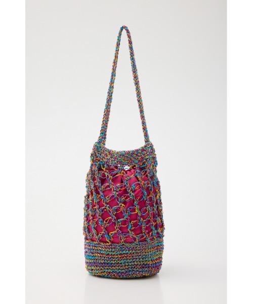 RODEO CROWNS WIDE BOWL（ロデオクラウンズワイドボウル）の「メタリック編み込みバッグ（ハンドバッグ・レディース・ブルー/シルバー/マルチ・FREE）」の15枚目の写真