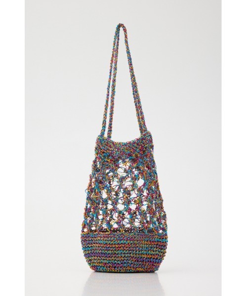 RODEO CROWNS WIDE BOWL（ロデオクラウンズワイドボウル）の「メタリック編み込みバッグ（ハンドバッグ・レディース・ブルー/シルバー/マルチ・FREE）」の16枚目の写真