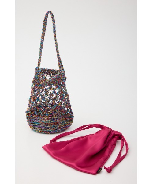 RODEO CROWNS WIDE BOWL（ロデオクラウンズワイドボウル）の「メタリック編み込みバッグ（ハンドバッグ・レディース・ブルー/シルバー/マルチ・FREE）」の17枚目の写真