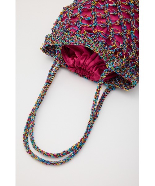 RODEO CROWNS WIDE BOWL（ロデオクラウンズワイドボウル）の「メタリック編み込みバッグ（ハンドバッグ・レディース・ブルー/シルバー/マルチ・FREE）」の20枚目の写真