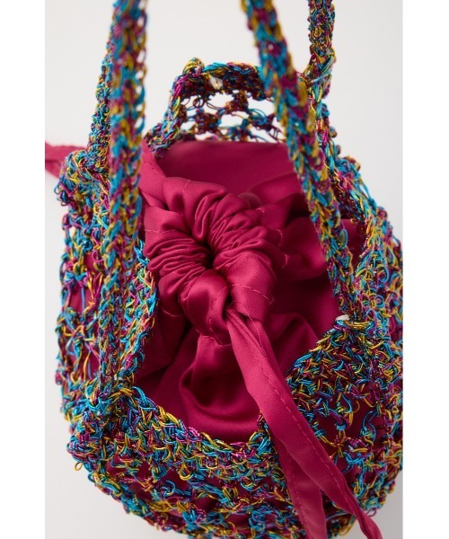 RODEO CROWNS WIDE BOWL（ロデオクラウンズワイドボウル）の「メタリック編み込みバッグ（ハンドバッグ・レディース・ブルー/シルバー/マルチ・FREE）」の21枚目の写真