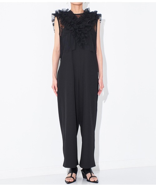 Settimissimo（セッティミッシモ）の「チュールジレ オールインワン セットアップ（つなぎ/オールインワン・レディース・ブラック/ベージュ・FREE）」の16枚目の写真