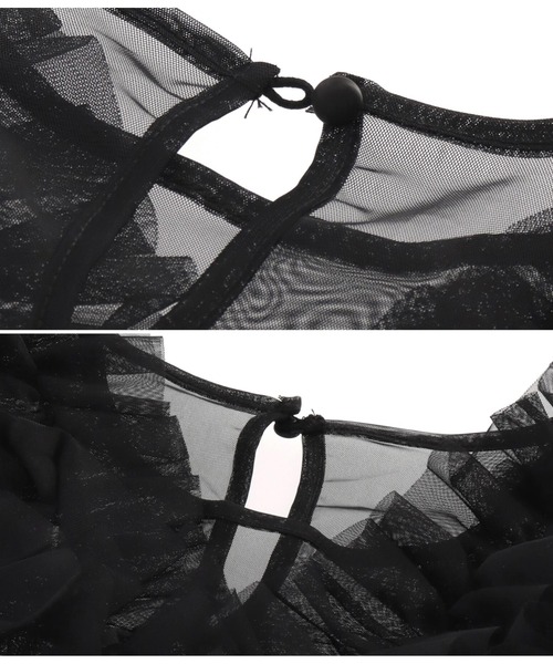 Settimissimo（セッティミッシモ）の「チュールジレ オールインワン セットアップ（つなぎ/オールインワン・レディース・ブラック/ベージュ・FREE）」の12枚目の写真