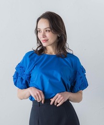 Viaggio Blu（ビアッジョブルー）の「TCブロードフリンジ刺繍ブラウス≪手洗い可能≫（シャツ/ブラウス）」