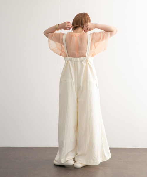 KBF（ケイビーエフ）の「レイヤードシアートップス（Tシャツ/カットソー・レディース・ブルー/オフホワイト/オレンジ・ONE）」の17枚目の写真