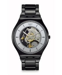 時計 Swatch CRIMSON MYSTIQUE Swatch Casual Watch Black Quartz Stainless Steel Crimson