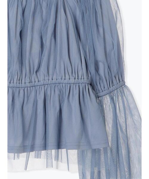 ehka sopo(エヘカソポ)の「ショート丈チュールブラウス(シャツ/ブラウス・レディース・オフホワイト/ブラック/サックスブルー・F)」の14枚目の写真