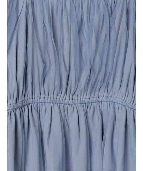 ehka sopo(エヘカソポ)の「ショート丈チュールブラウス(シャツ/ブラウス・レディース・オフホワイト/ブラック/サックスブルー・F)」の8枚目の写真