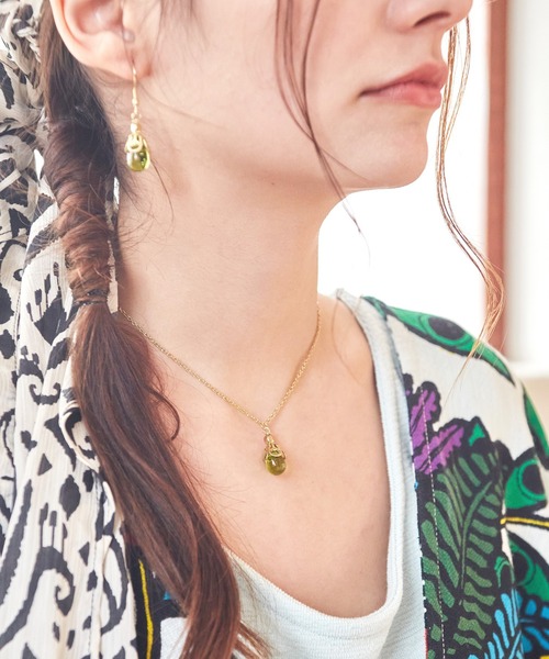 チャイハネ（チャイハネ）の「【チャイハネ】テリティアネックレス（ネックレス・レディース・イエロー/ライトグリーン/ピンク/ブルー/クリア・FREE）」の2枚目の写真