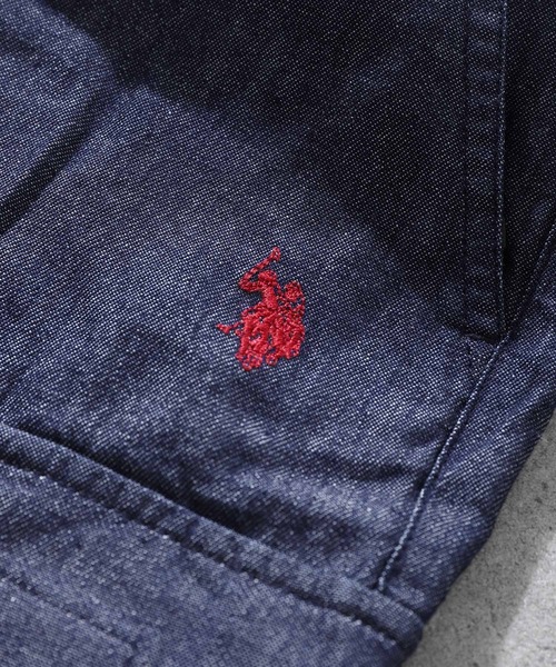 U.S. POLO ASSN.（ユーエスポロアッスン）の「【U.S. POLO ASSN.】ダブルホースマンロゴ刺繍 ツイルカーゴショーツ / ショートパンツ（カーゴパンツ・メンズ・ネイビー/ベージュ/インディゴブルー/ブラック・X-LARGE/LARGE/MEDIUM）」の7枚目の写真