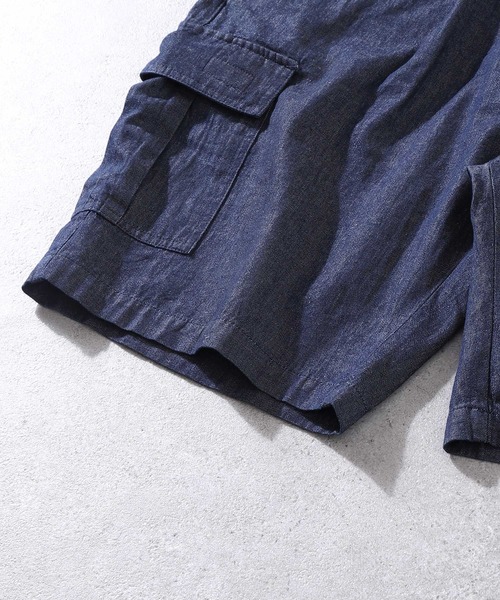 U.S. POLO ASSN.（ユーエスポロアッスン）の「【U.S. POLO ASSN.】ダブルホースマンロゴ刺繍 ツイルカーゴショーツ / ショートパンツ（カーゴパンツ・メンズ・ネイビー/ベージュ/インディゴブルー/ブラック・X-LARGE/LARGE/MEDIUM）」の11枚目の写真