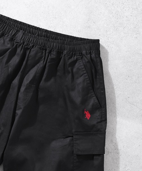 U.S. POLO ASSN.（ユーエスポロアッスン）の「【U.S. POLO ASSN.】ダブルホースマンロゴ刺繍 ツイルカーゴショーツ / ショートパンツ（カーゴパンツ・メンズ・ネイビー/ベージュ/インディゴブルー/ブラック・X-LARGE/LARGE/MEDIUM）」の16枚目の写真