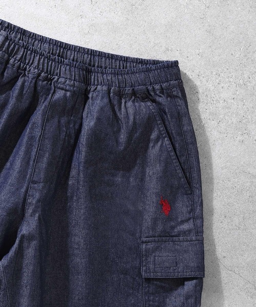 U.S. POLO ASSN.（ユーエスポロアッスン）の「【U.S. POLO ASSN.】ダブルホースマンロゴ刺繍 ツイルカーゴショーツ / ショートパンツ（カーゴパンツ・メンズ・ネイビー/ベージュ/インディゴブルー/ブラック・X-LARGE/LARGE/MEDIUM）」の19枚目の写真