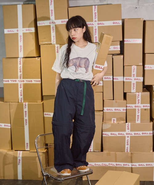 common gull products コモンガルプロダクツ　ストライプパンツ common gull products.（コモンガルプロダクツ）の「真ん中な