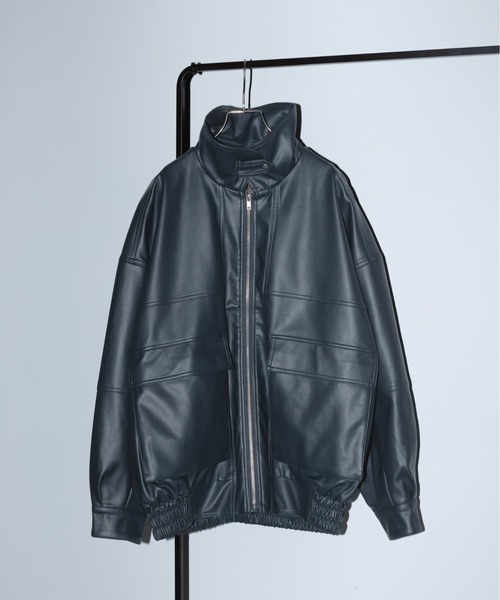 セール】【MAISON BREEZE reveur】ビッグシルエットエコレザー