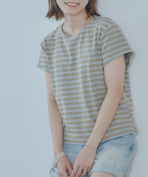 BARRETTA(バレッタ)の「ボーダーTシャツ(Tシャツ/カットソー・レディース・ピンク/グレー/ブラック・FREE)」の3枚目の写真