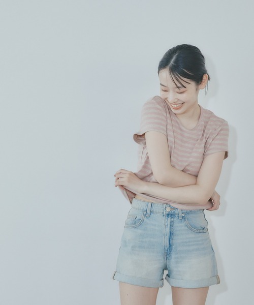 BARRETTA(バレッタ)の「ボーダーTシャツ(Tシャツ/カットソー・レディース・ピンク/グレー/ブラック・FREE)」の5枚目の写真