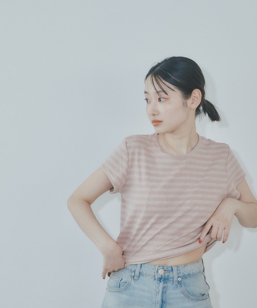BARRETTA(バレッタ)の「ボーダーTシャツ(Tシャツ/カットソー・レディース・ピンク/グレー/ブラック・FREE)」の16枚目の写真
