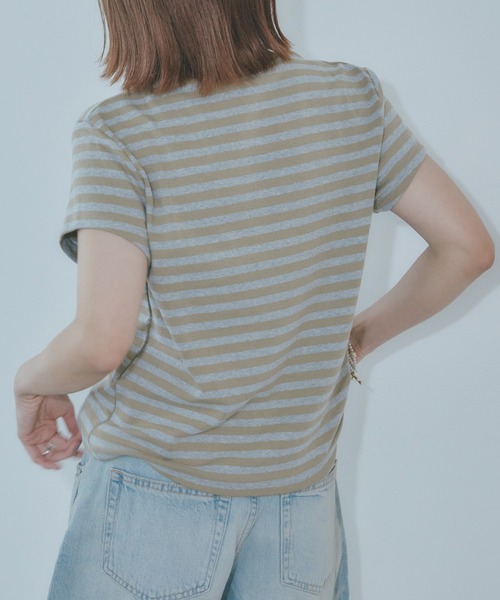 BARRETTA(バレッタ)の「ボーダーTシャツ(Tシャツ/カットソー・レディース・ピンク/グレー/ブラック・FREE)」の9枚目の写真